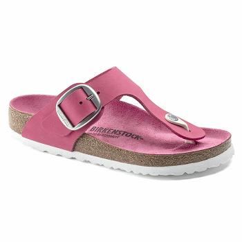 Dámské Gizeh Birkenstock Big Přezkou Nubuck Růžové | CZ 426EBC